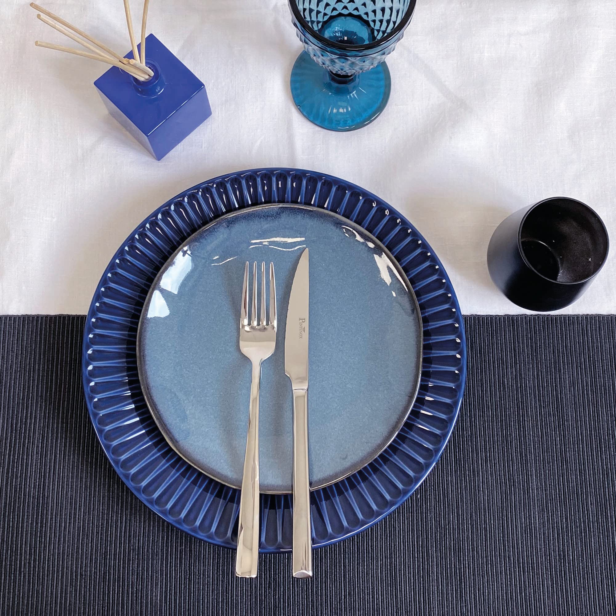 Prima Collection - Amalfi - Service de 48 couverts, avec couteaux à steak, pour 12 personnes