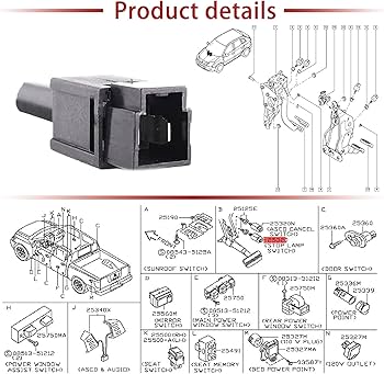 Amazon.com: JNFSup Brake Light Switch No.25320-4M400