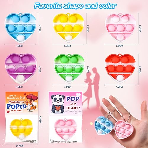 Miniatura 4 de Regalos para el día de San Valentín para niños 28 tarjetas de San Valentín con mini juguetes para la ansiedad regalo de intercambio de San Valentín