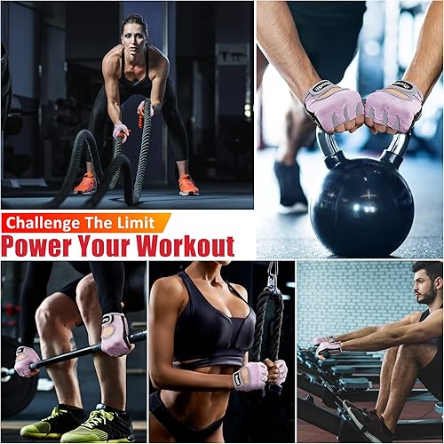 Miniatura 5 de ihuan Guantes de gimnasio de entrenamiento para levantamiento de pesas para ejercicio Protección de la palma de partición Mejora el agarre