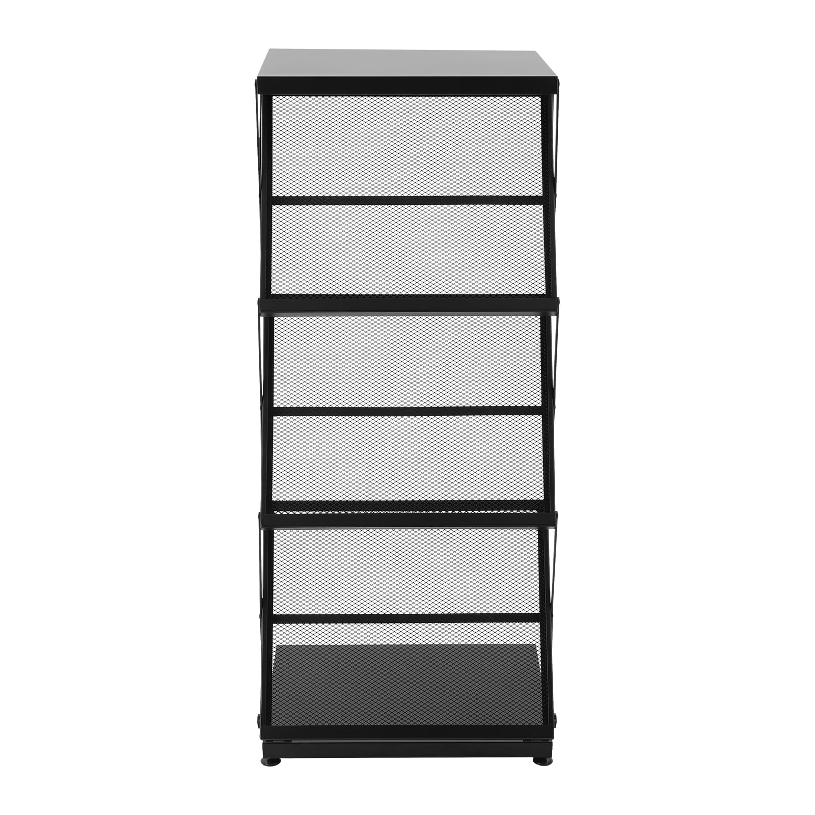 Prospektständer 3 Ebenen Faltbar Zeitschriftenhalter Doppelreihe Broschürenständer Metall mit Verstärkte Fußpolster und Erhobene Kanten 45x36,8cm zeitschriftenständer für Büro und Messe