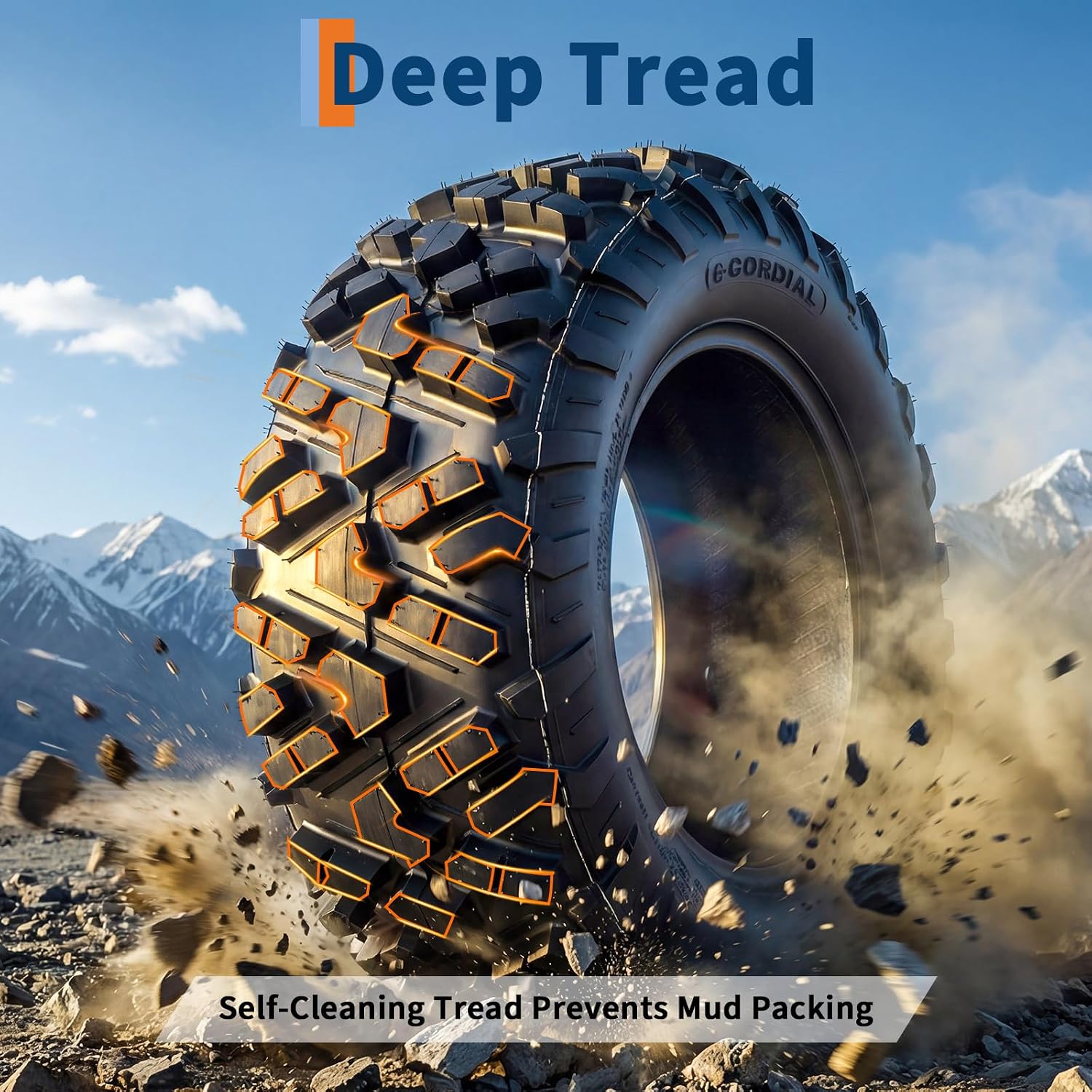 26x10x14 ATV UTV Tires, 26 10 14 All-Terrain Tires,A102, 26x10-14 UTV ATV Tire for Off-Road, Mud, Dirt, Sand, Street Trail, 6PR Tubeless,2 Pack