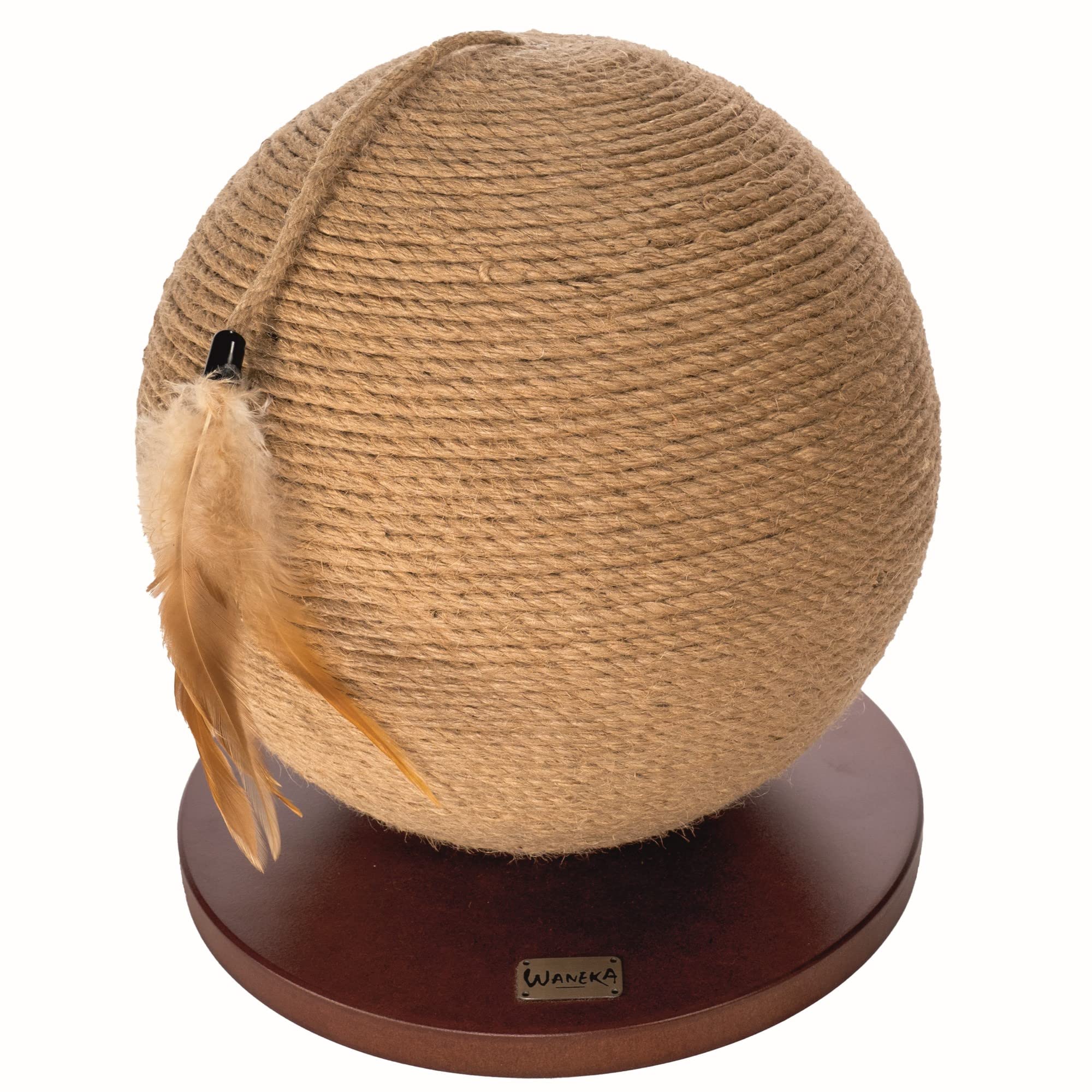 Rascador Gatos Grandes - Bola rascadora Accesorio para Gato para Gatito – Regalo Juguete Gato Madera Sisal Protege Sofa Afila uñas Elegante Divertido