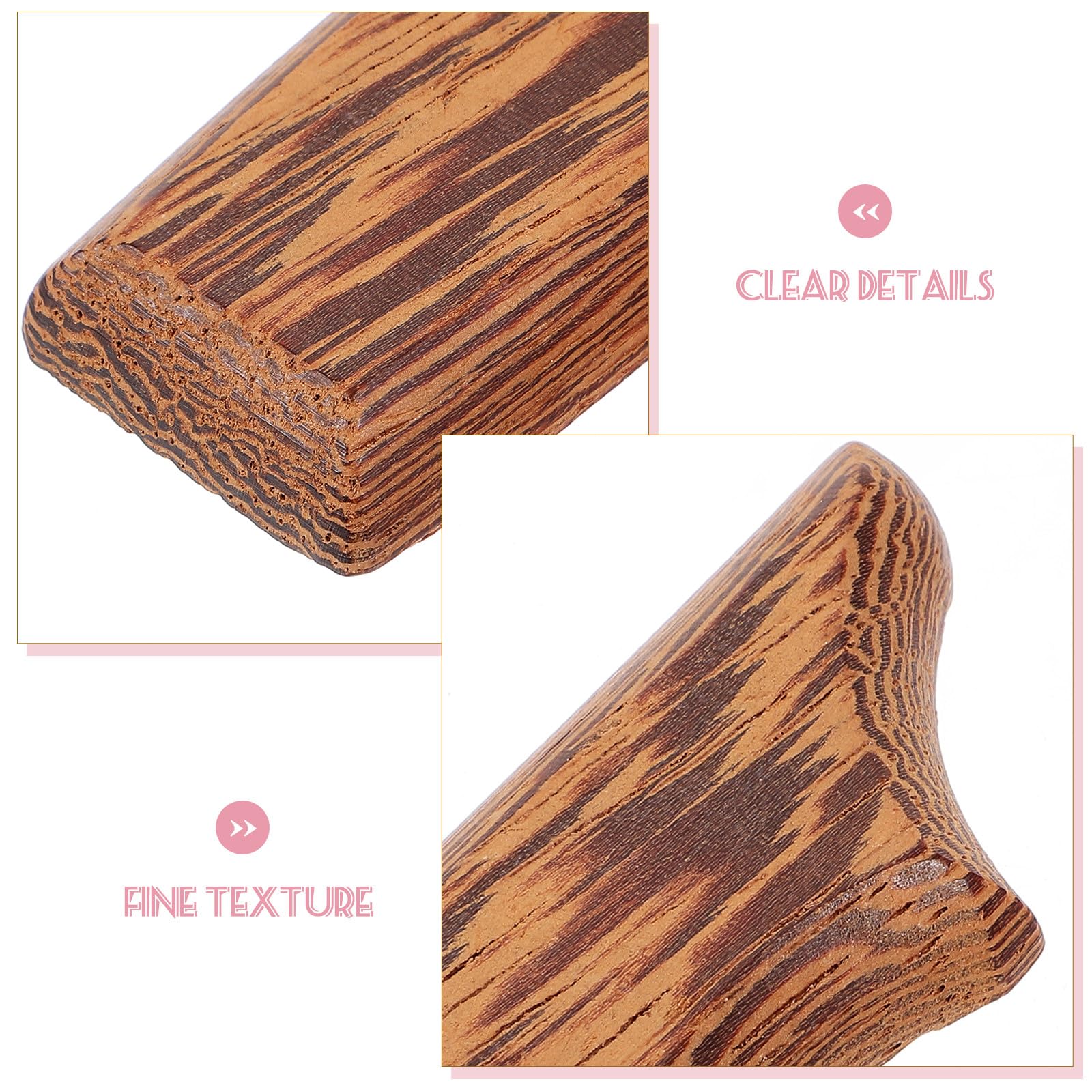 Manici Antiscivolo Legno da Coltelli Pezzi 2 Marrone Cucina Impugnatura Ricambi