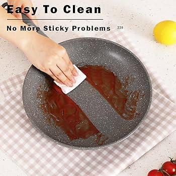 Amazon.co.jp: Vkoocy ノンスティック鍋とフライパンセット