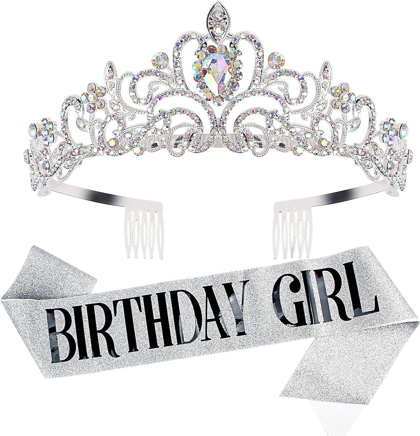 ティアラ 女性用 誕生日 ティアラ 女性用 シルバー Happy Birthday クイーン ティアラ 女の子用 ティアラ 誕生日