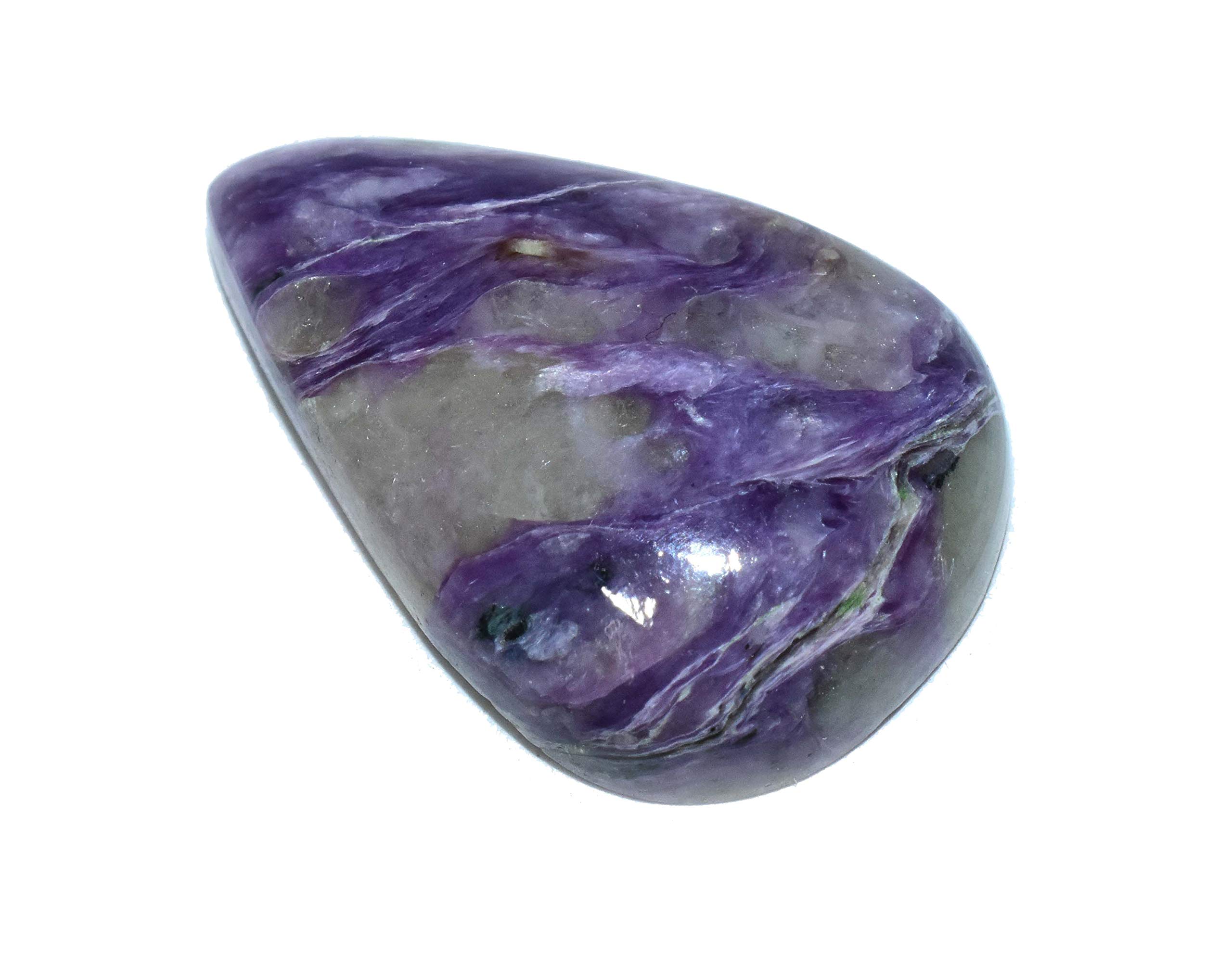 Healings4uCabochon Charoite Natural Healing Crystal Chakra Balancing Stone (2Piece)