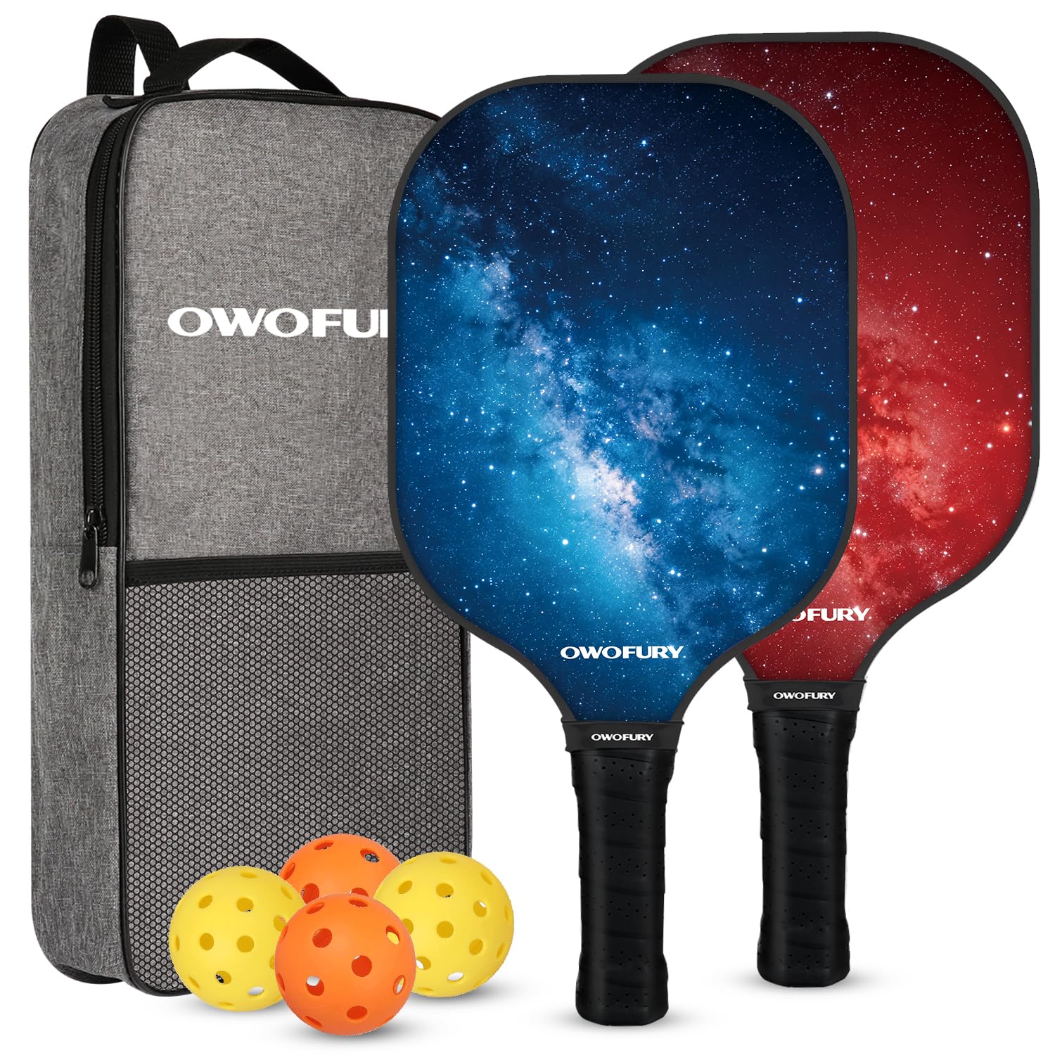 Pickleball Paddles Set of 2 Lightweight Honeycomb Core Fiberglass