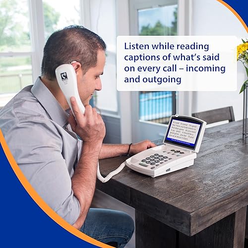 Miniatura 3 de Hamilton Teléfono CapTel 840i con subtítulos, teléfonos con discapacidad auditiva, control de volumen con aumento de amplificación de hasta 40 dB,