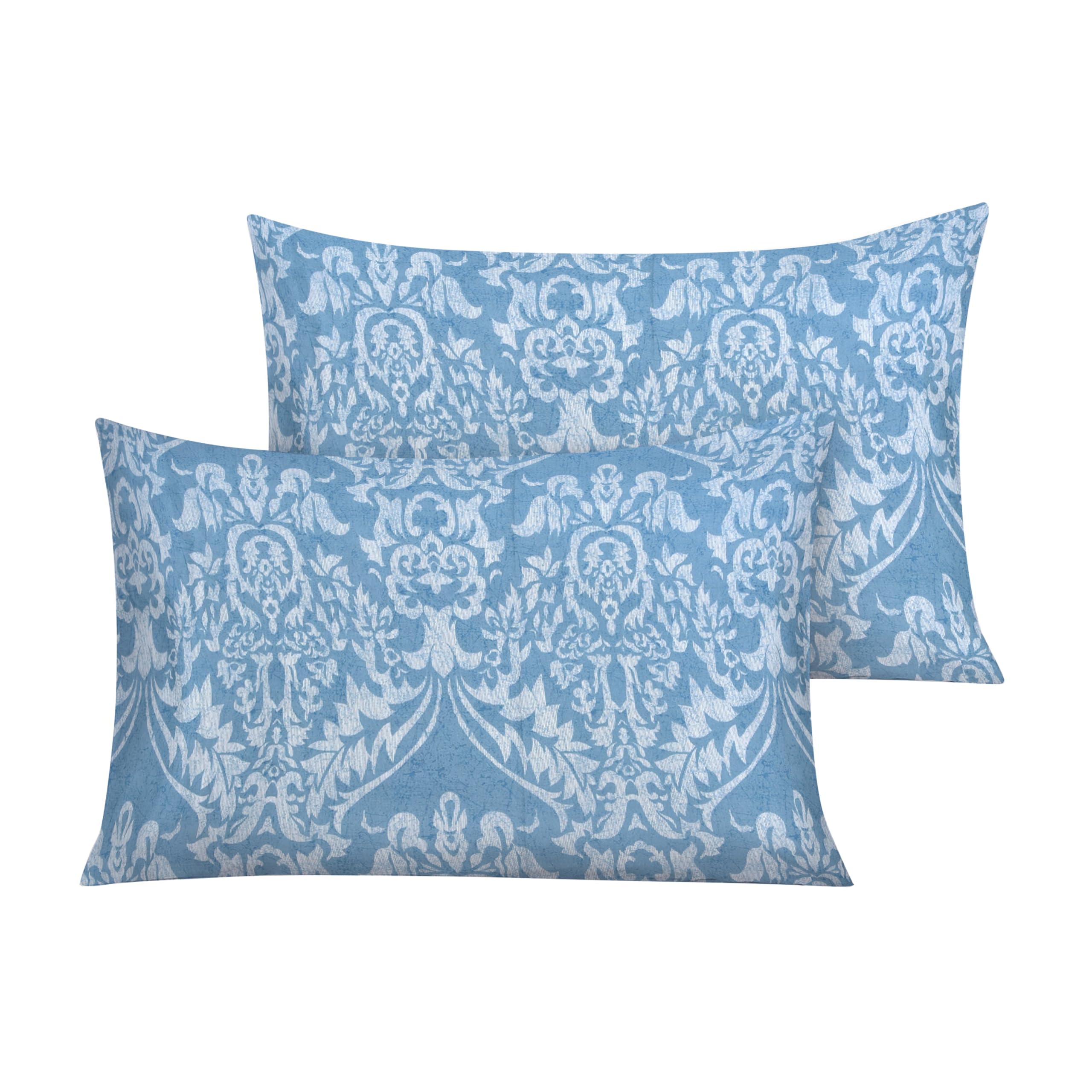 RAYBedding Luxury Printed Floral Pillowcases Pair – 50x75cm with Envelope Flap, Soft Printed Pillow Covers
