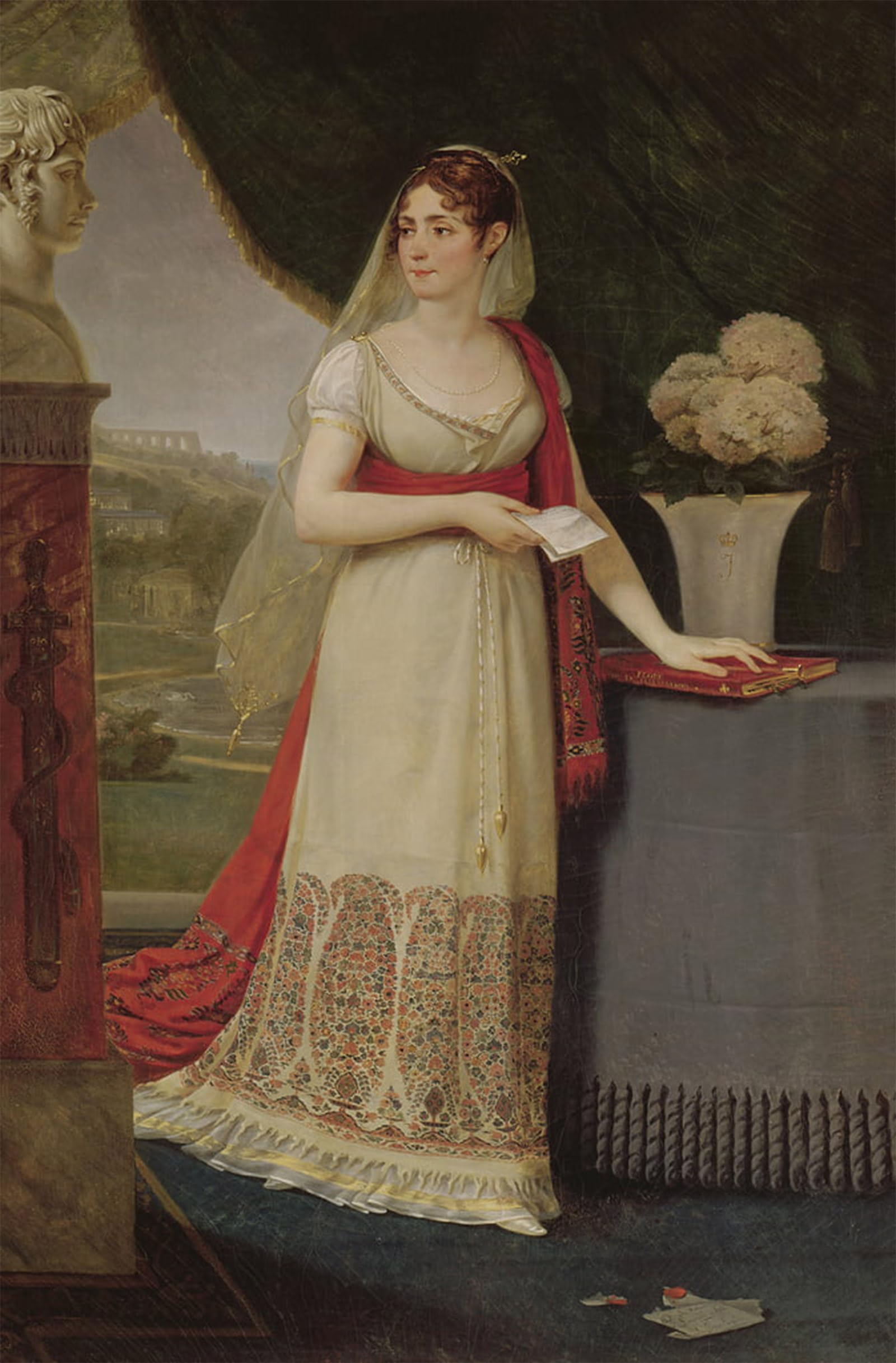 ARTXLXXBN Famous Prints Artwork Pictures Poster Painting Art ine Tasher De La Pagerie Empress of the French by Antoine Jean Gros Artwork Landscape Pictures for Home Decor 60x90cm