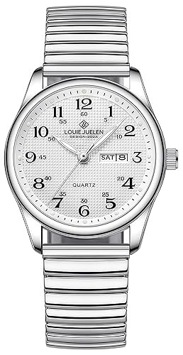 Gosasa Easy-to-Read Quartz Watch for Seniors, Large Numerals, Calendar, 30m