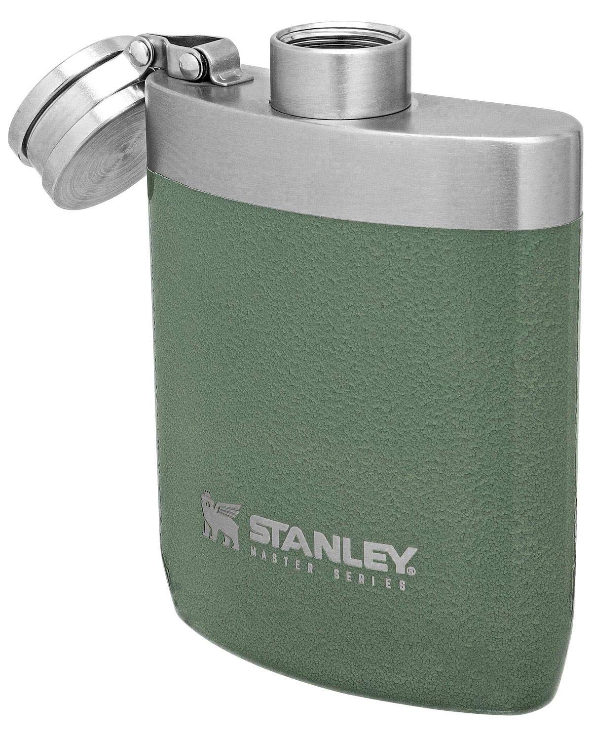 Stanley Master - Fiaschetta da 236 ml, con tappo in acciaio integrato, imboccatura larga da 1,0 mm, in acciaio inox, per un facile riempimento e versamento, con tappo a prova di perdite, per campeggio