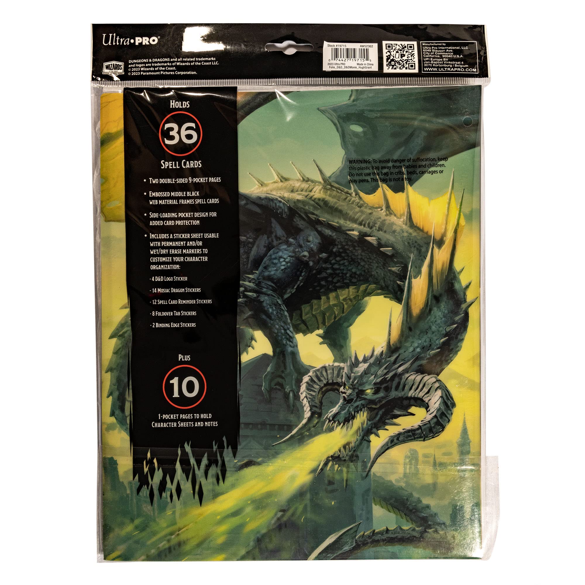 Ultra PRO, Dungeons & Dragons: Honor Among Thieves Character Folio with Stickers Ft. Hugh Grant, Organize & Store your Notes - Image 2