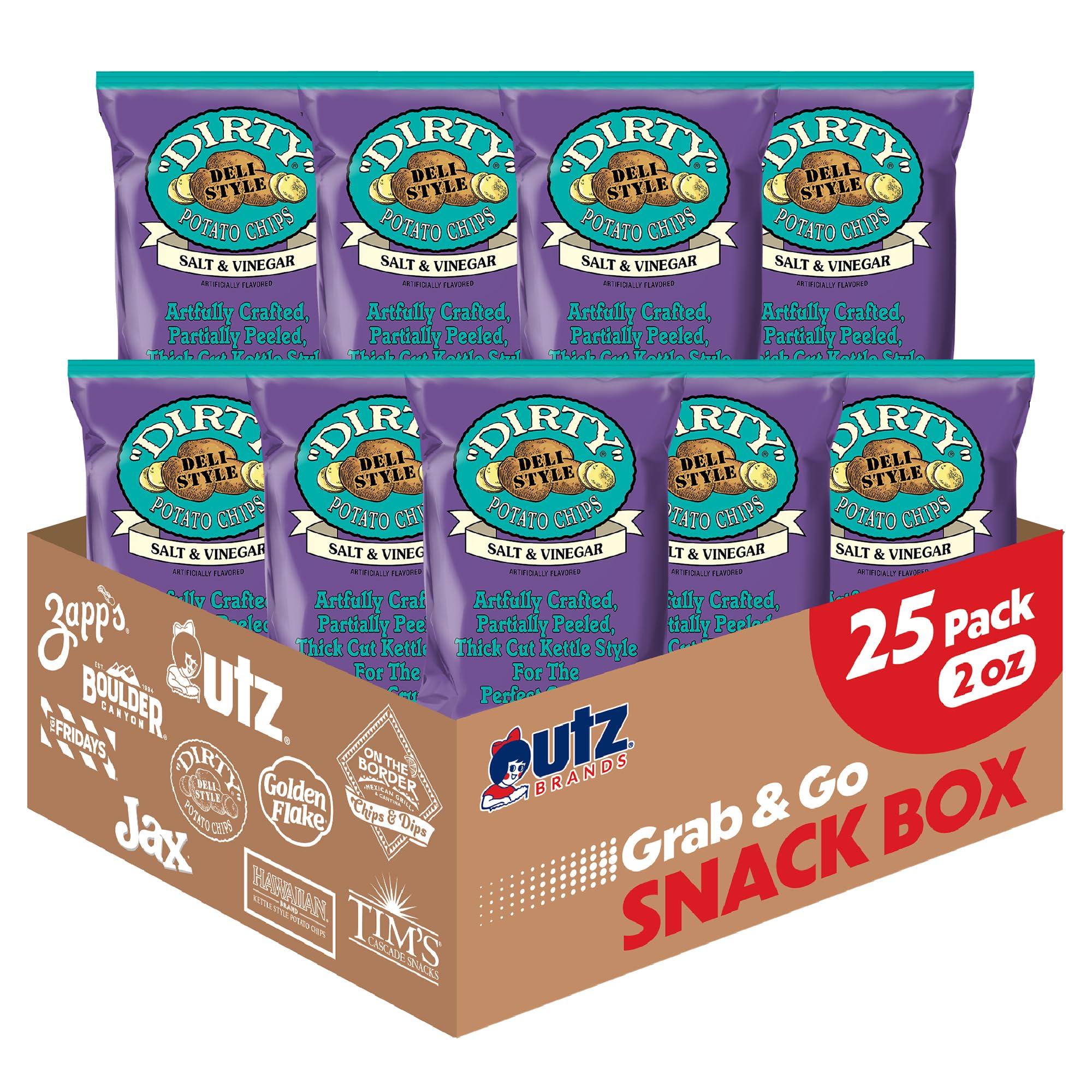Dirty Chips Salt and Vinegar 25 2 Ounce Bags