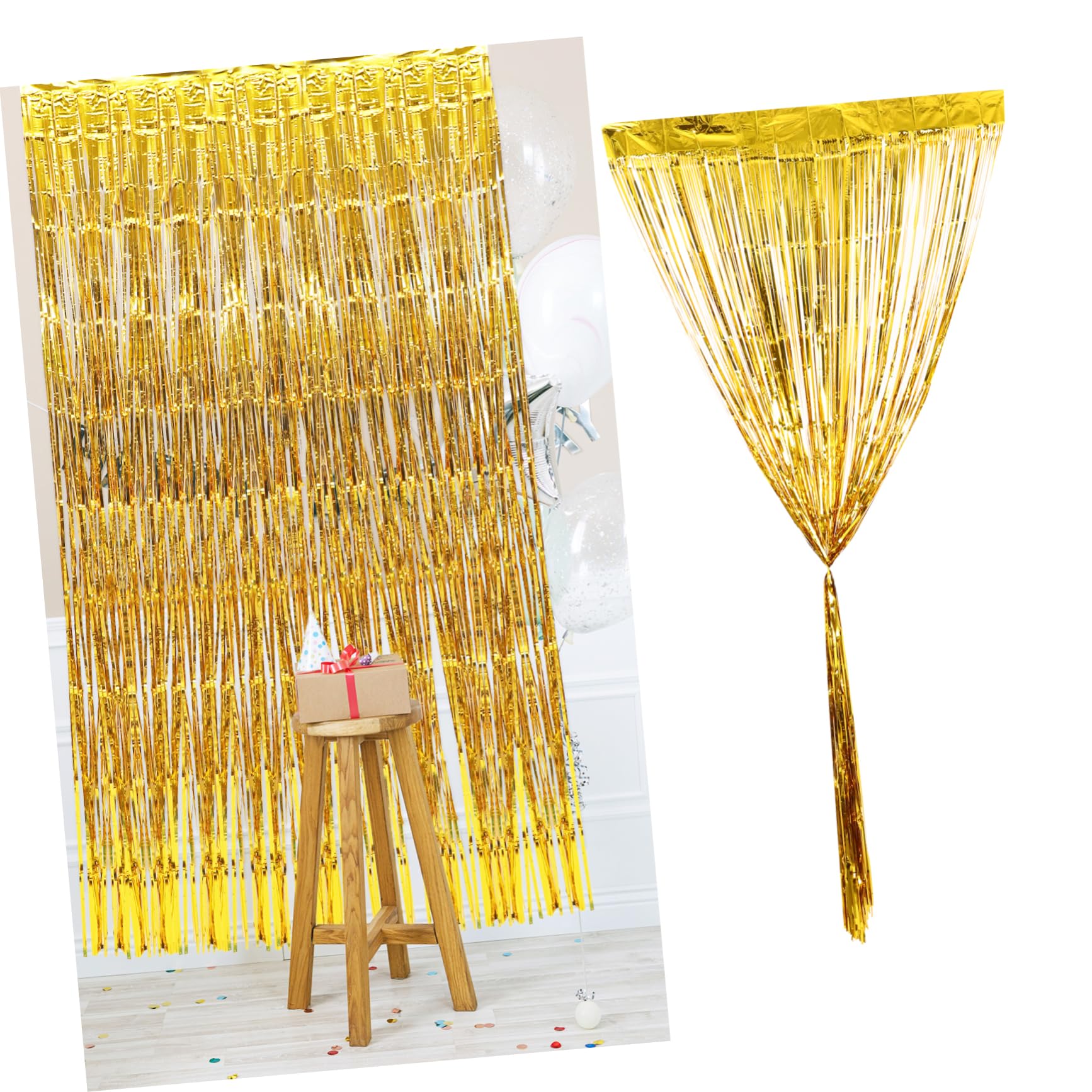 Alasum 6pièces Rideaux Métalliques Franges Tinsel pour Décorations De Fête Couverture De Fond pour Et Événements
