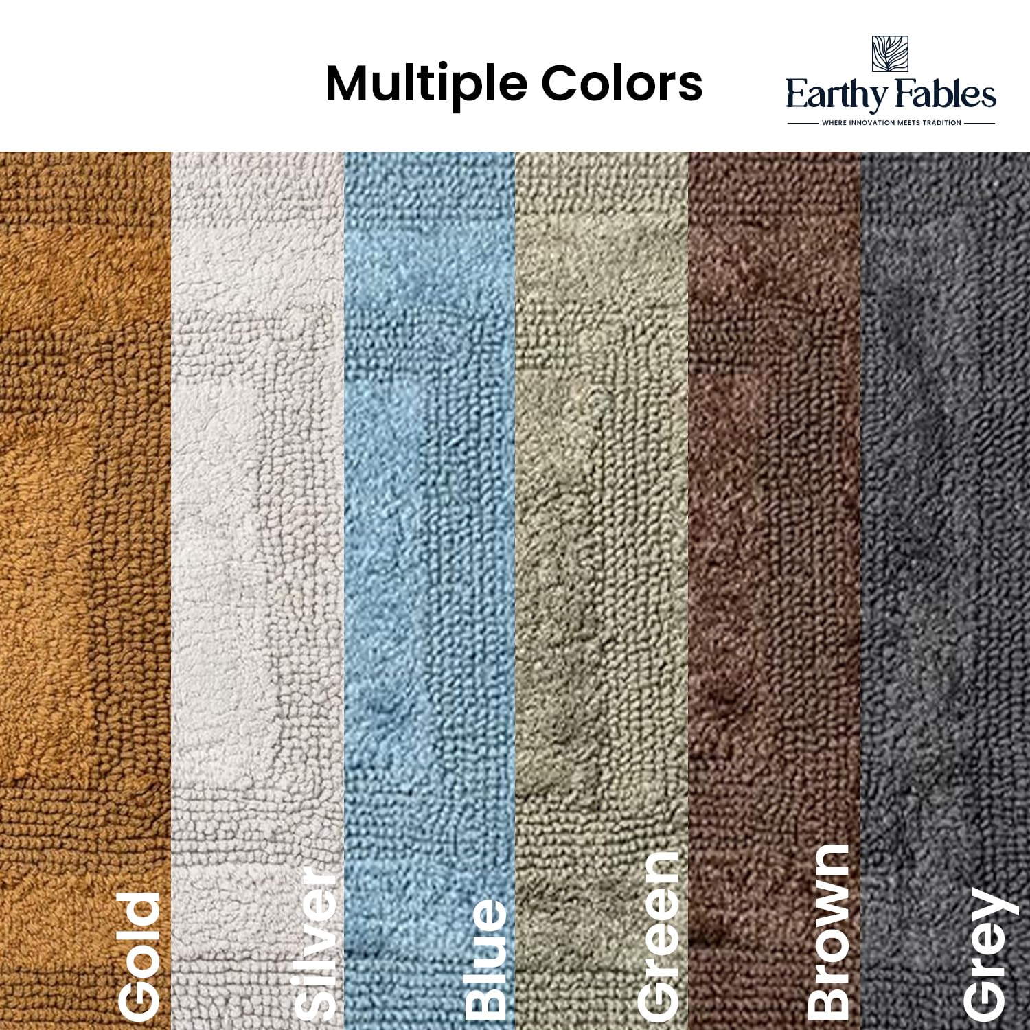 Premium Cotton Reversible Bath Mat - Earthy Fables -8
