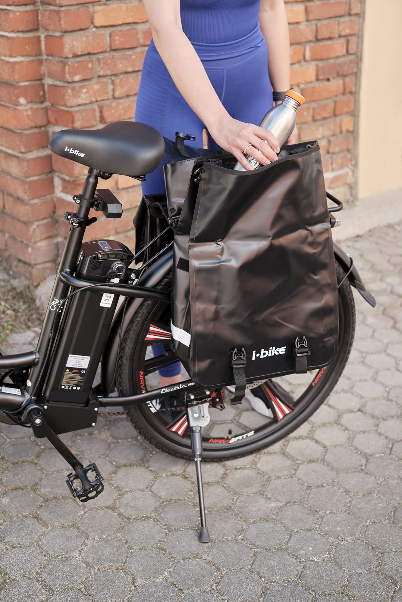 i-Bike CB-8120, Borse Waterproof da Trasporto Unisex Adulto, Nero