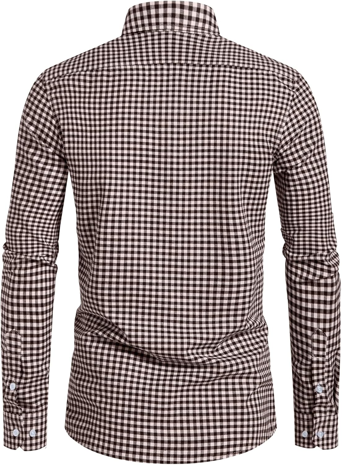 Manwan walk Men's Plaid Button Down Shirts Regular Fit Long Sleeve Casual Business Shirts - Image 3
