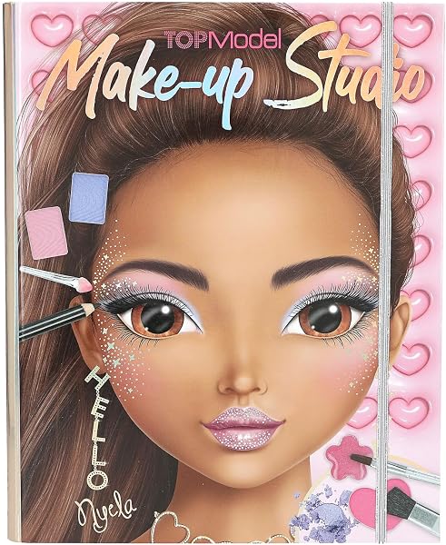 Depesche 13164 TOPModel - Makeup Kreativ -Mappe, mit Model Motiven zum Selbstgestalten, inkl. Make Up Palette und Pinseln - 1