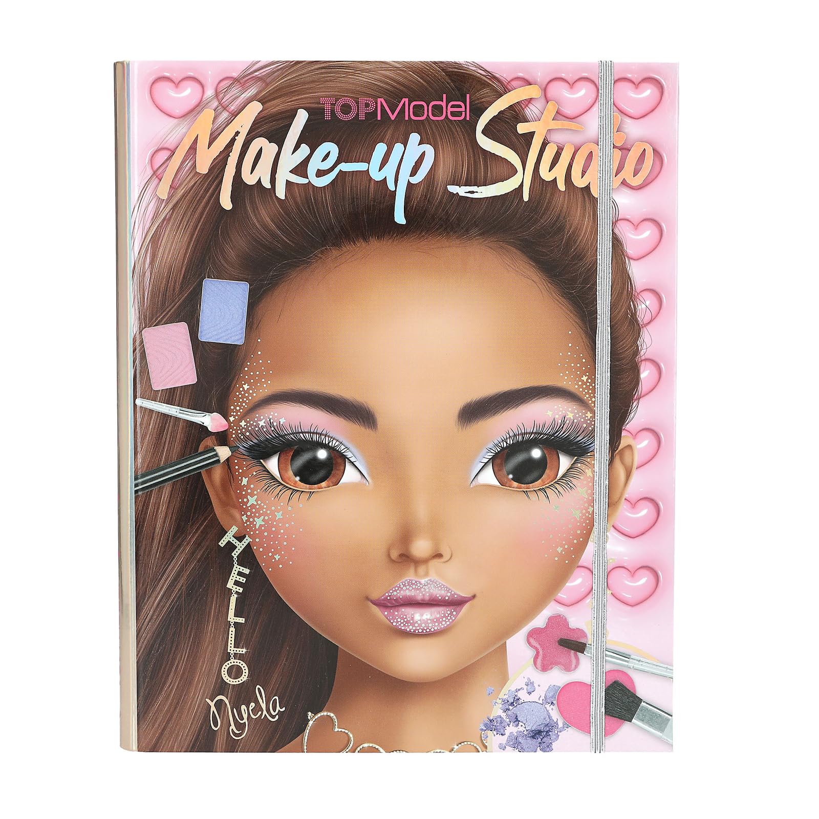 Depesche 13164 TOPModel - Makeup Kreativ -Mappe, mit Model Motiven zum Selbstgestalten, inkl. Make Up Palette und Pinseln