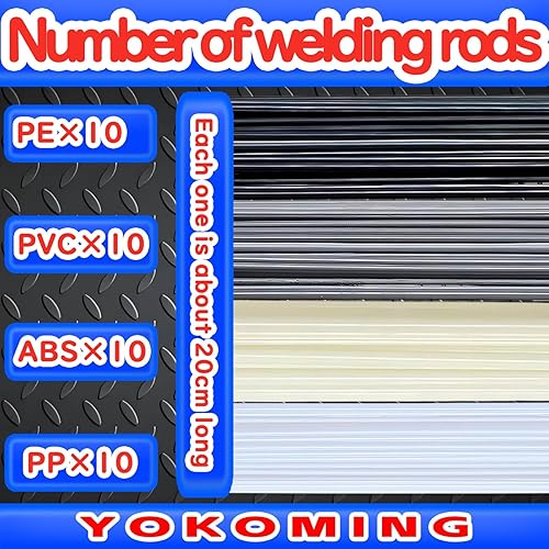 Miniatura 3 de Kit de soldadura de plástico Varillas de soldadura de plástico 40pcs 4 tipos de soldadura de plástico Punta de calentamiento Varillas de reparación