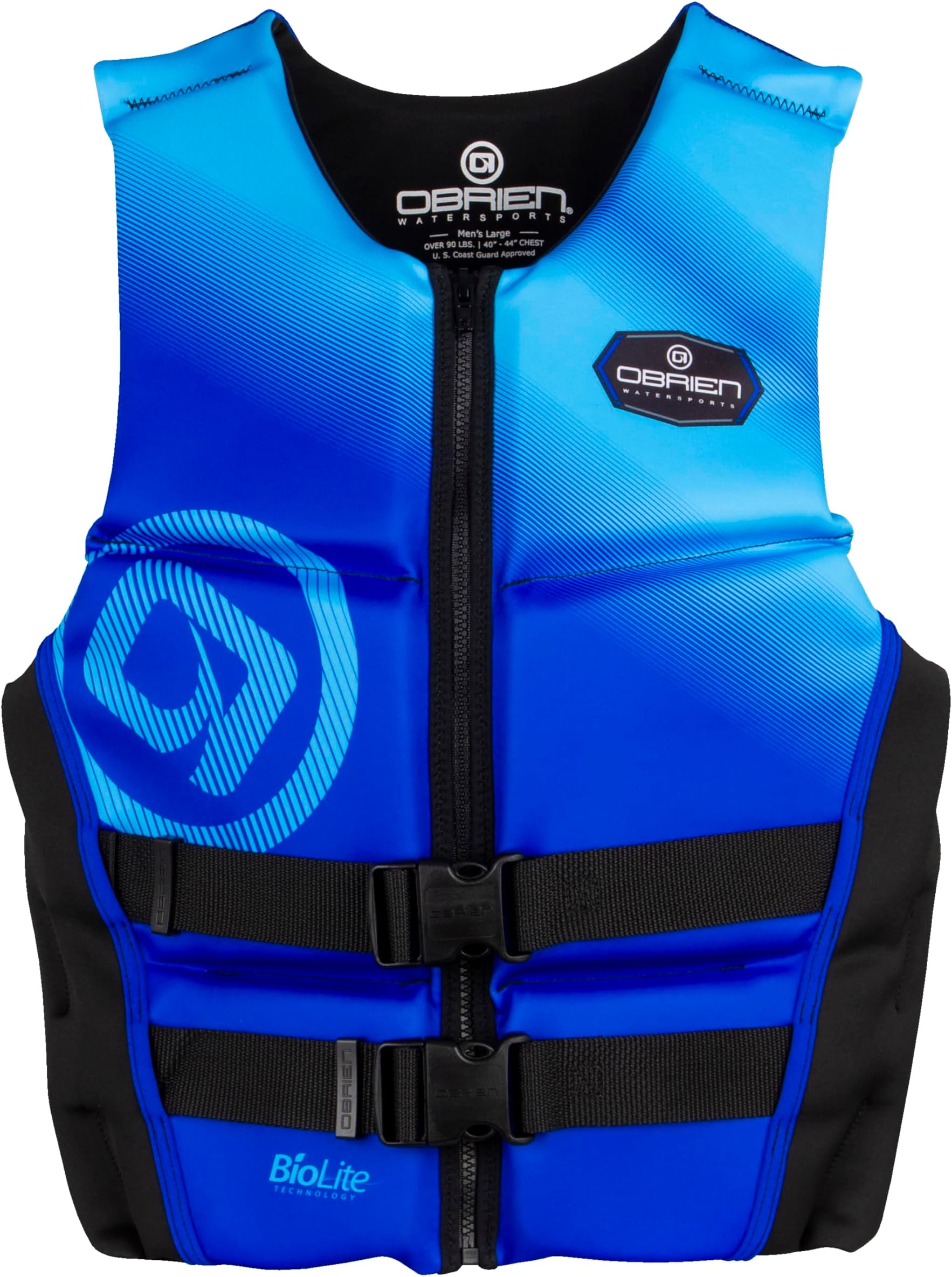 Men's Flex V-Back Life Jacket - US Coast Guard Approved Level 70 Buoyancy - Water Sports Activity Including Boating, Paddle, Skiing, Surfing & Swimming