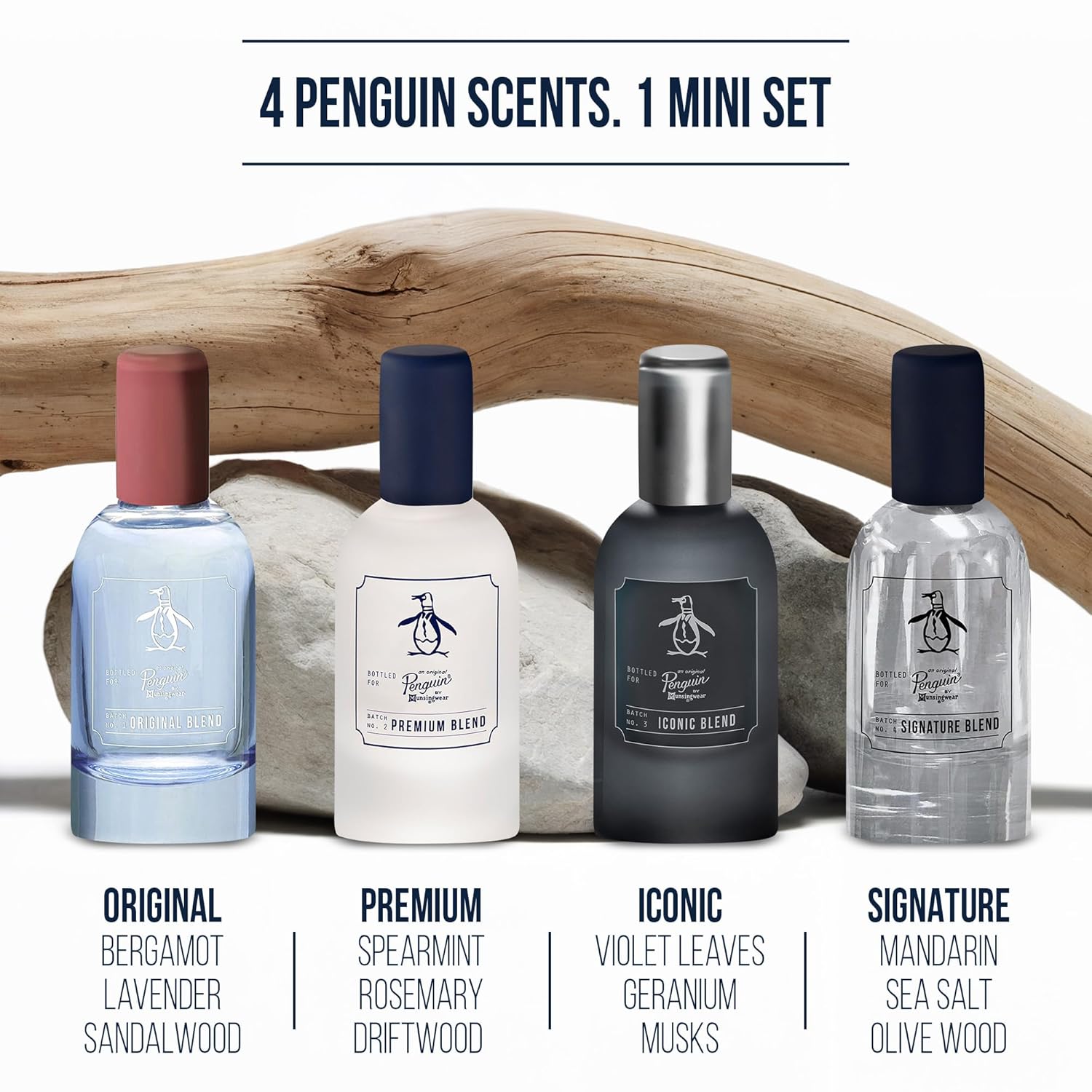 Original Penguin 4-Piece Mini Gift Set - fresh, aquatic, woody - men's mini cologne kit - Image 2