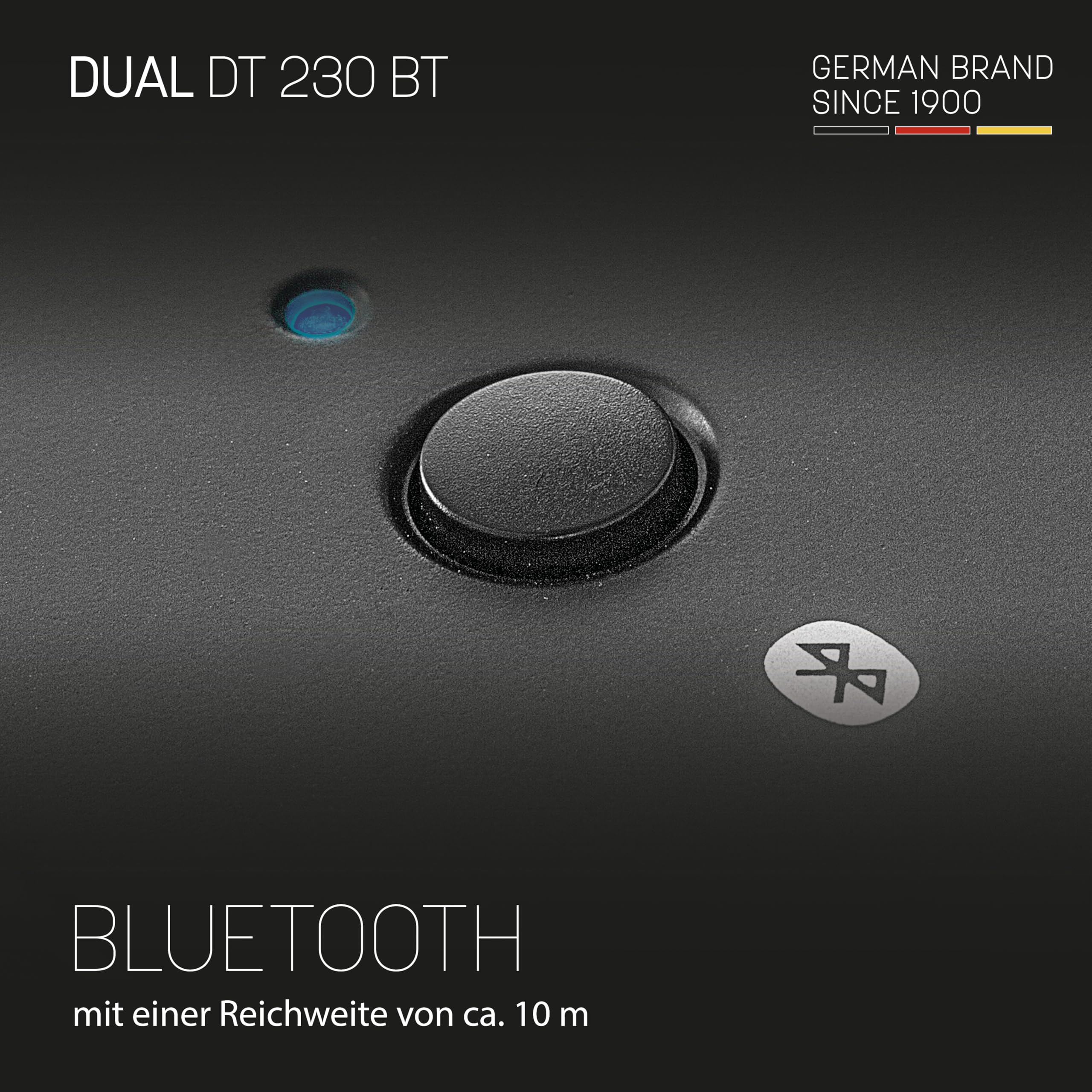 Dual DT 230 BT, Bluetooth, Vollautomatik, Autostop, Bluetooth, eingebauter umschaltbarer Entzerrer-Vorverstärker