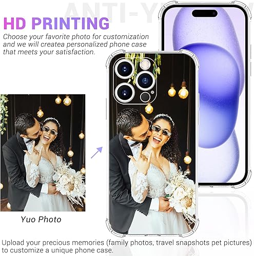 Miniatura 3 de Funda transparente con foto personalizada para iPhone 17161514131211 (Air, Pro Max, Plus, Mini), absorción de impactos de 4 esquinas, antiamarilleo