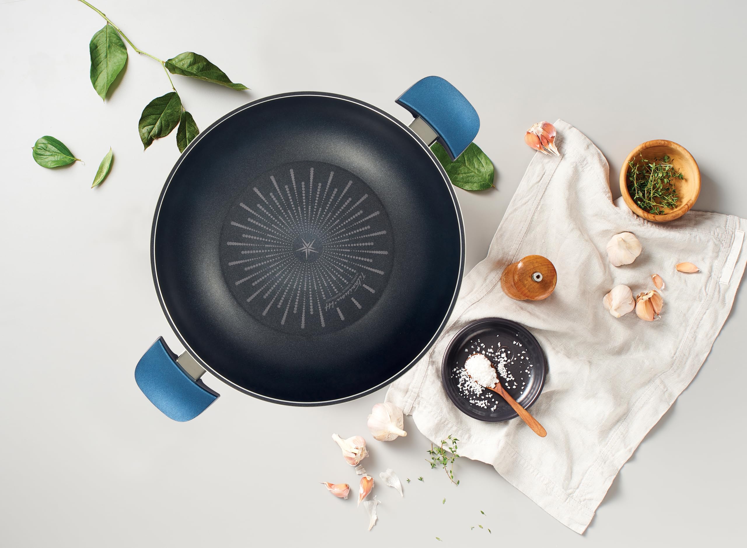 Happycall 3900-0413 Classic Titanium IH Chef Wok with Lid, 32cm