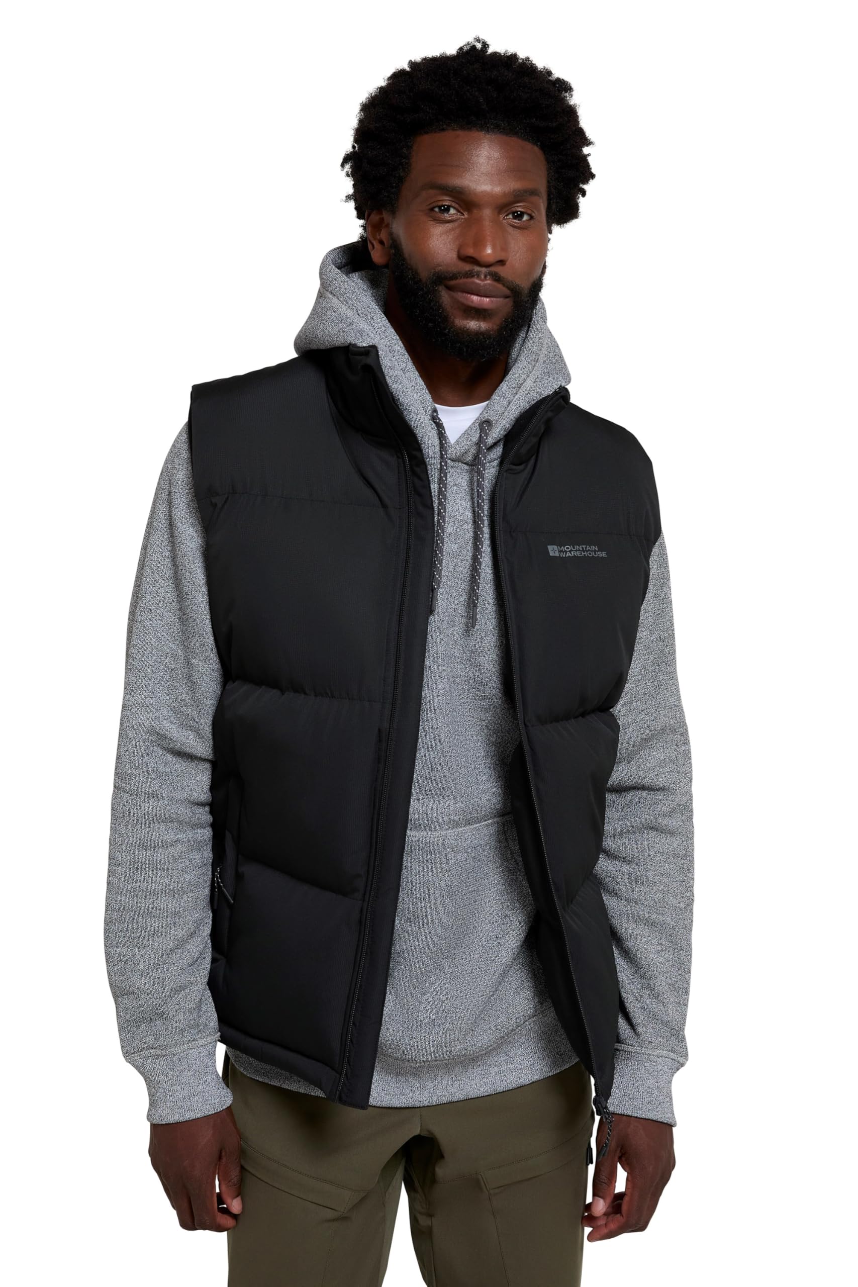 Rock Mens Padded Gilet - Black