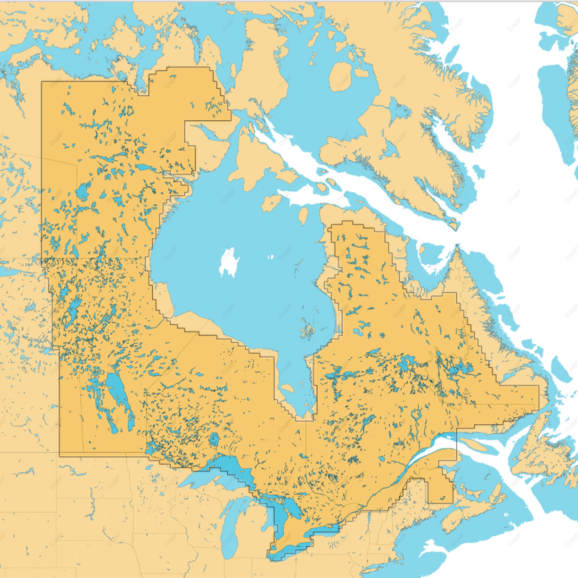 C-MAP M-NA-T-217-R-MS Reveal X - Canada Lakes, East Marine Mapping Chart Card