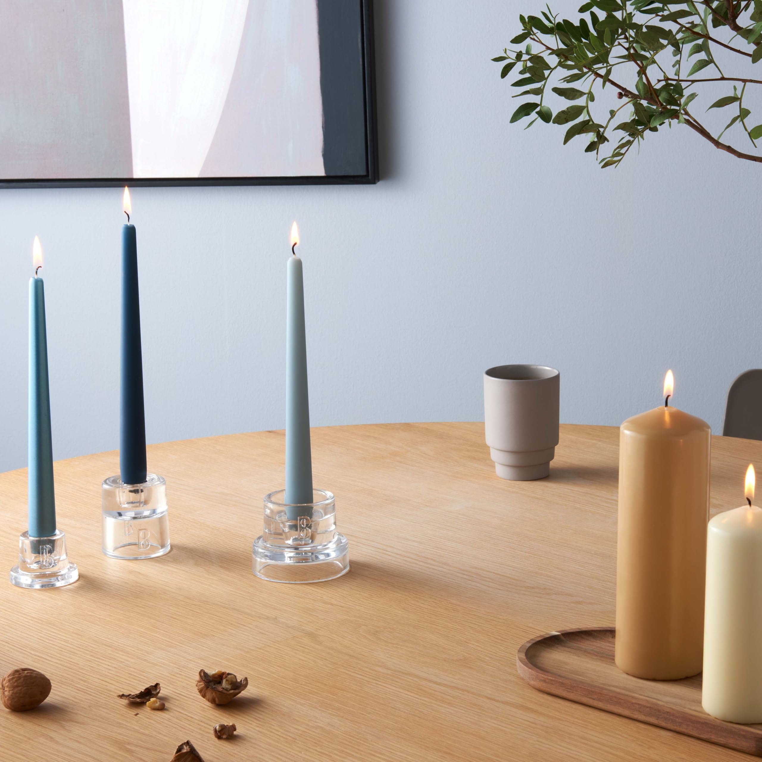 Bolsius - Velas de cena lisas - Oro - 24,5 cm - 32 piezas - Metálico – Velas decorativas – sin aceite de palma