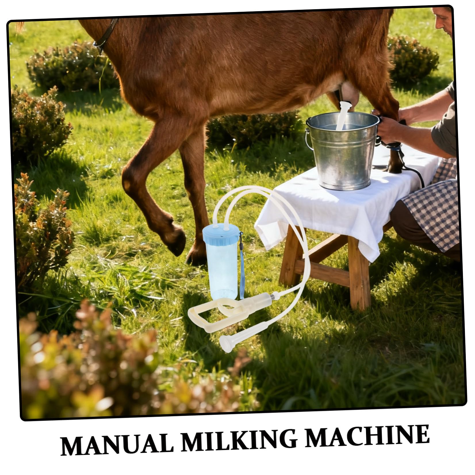 Toyvian Machine à Traire Manuelle pour Chèvres et Brebis Pièces Détachées et Accessoires pour Matériel de Traite Portable et Collecte de Lait Rapide