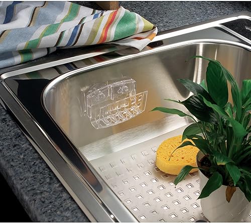 Miniatura 3 de InterDesign - Soporte por succión de jabón para fregadero de cocina Plástico Transparente gemelo