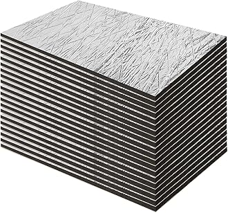 – 20Pcs 276mil 40x25cm Car Heat Shield Mat 2sqm Sound Deadening Mat Noise & Heat Insulation Moistureproof Waterproof for Car Hood Ceiling Door, Sound Deadener for Cars