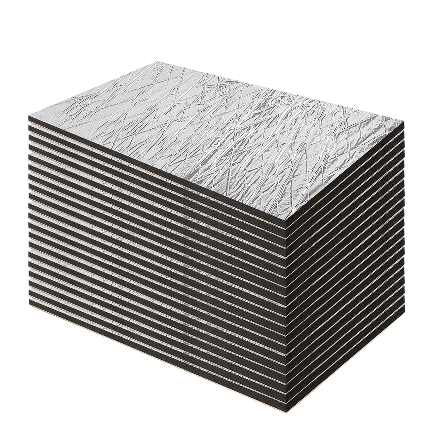 – 20Pcs 276mil 40x25cm Car Heat Shield Mat 2sqm Sound Deadening Mat Noise & Heat Insulation Moistureproof Waterproof for Car Hood Ceiling Door, Sound Deadener for Cars