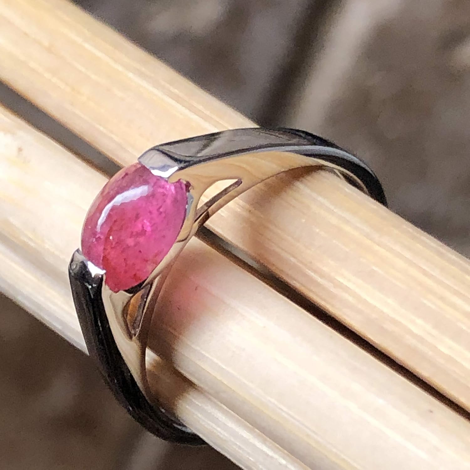 Natural Pink Tourmaline 925 Solid Sterling Silver Engagement Ring Size 6, 7, 8, 9 - Image 4