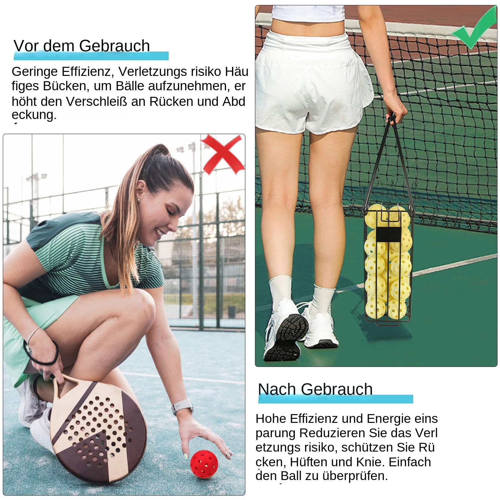 Generisch Tennisball-Korb Tenniszubehör | Großvolumiger Tragbarer Trainingshelfer Für Baseball Und Softball Übungen