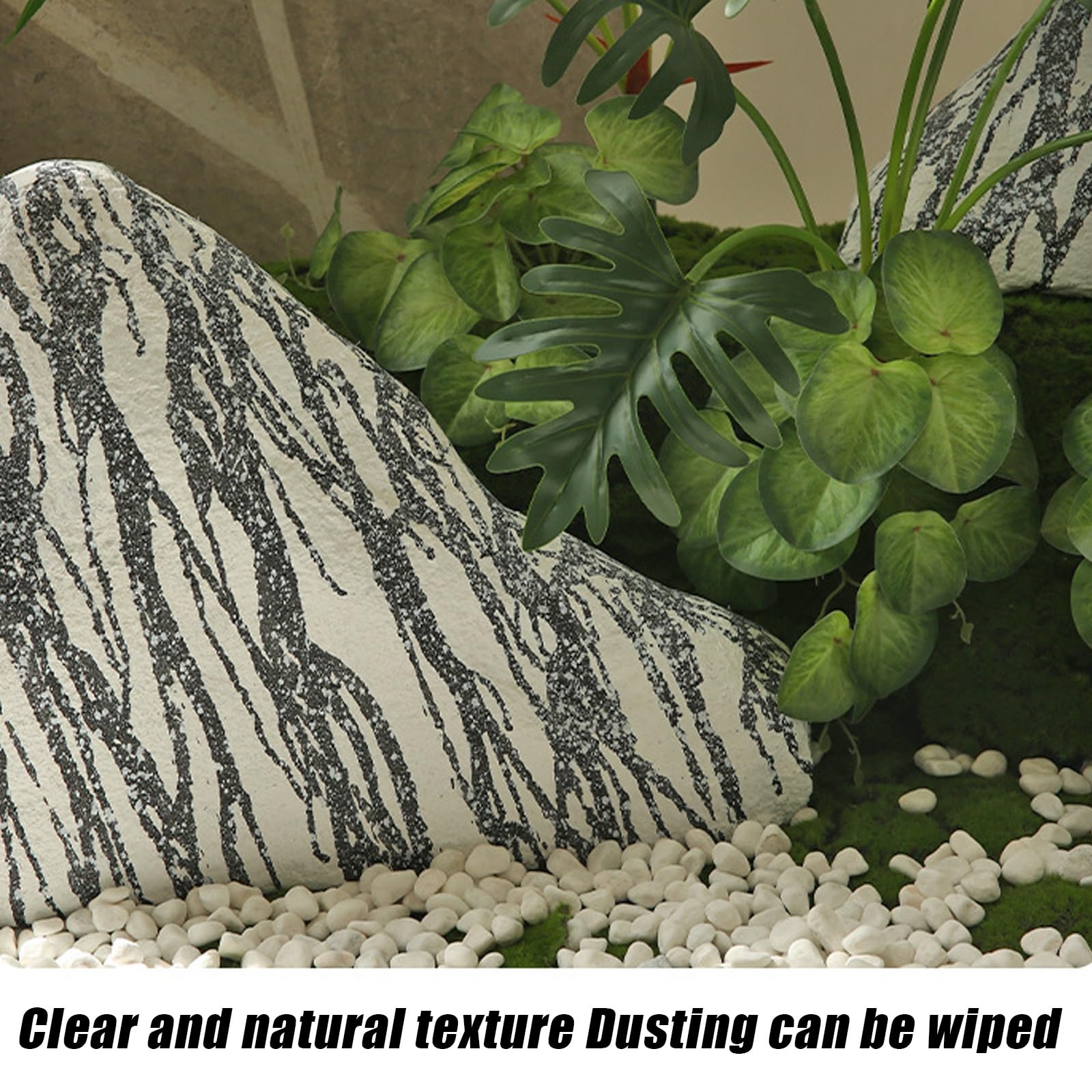 Versatili Pietre Decorative per Il Giardino, in Fibra di Vetro, dalla Texture Naturale e realistica, per Il Paesaggio e l'arredamento della casa.(47 * 30 * 14cm/18.5 * 11.8 * 5.5in)