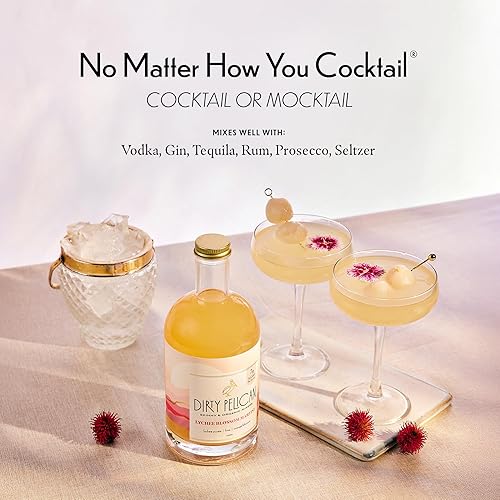 Miniatura 7 de Elderflower Paloma - Mezclador de cóctel orgánico - 25.4 fl oz - Mocktail - Flaco - Sin conservantes - 100% orgánico - Dirty Pelican - 1 paquete