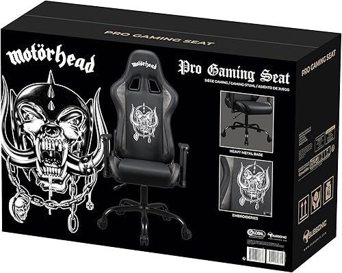 Miniatura 8 de Motorhead - Silla de juegos o silla de oficina, silla de jugador para adultos, asiento cómodo, reposacabezas integrado, reposabrazos y altura