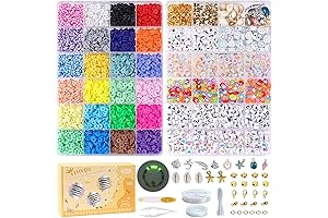 FZIIVQU Bracelet Set Kit: Vibrant 7200 Clay Beads for Limitless Jewelry Creations