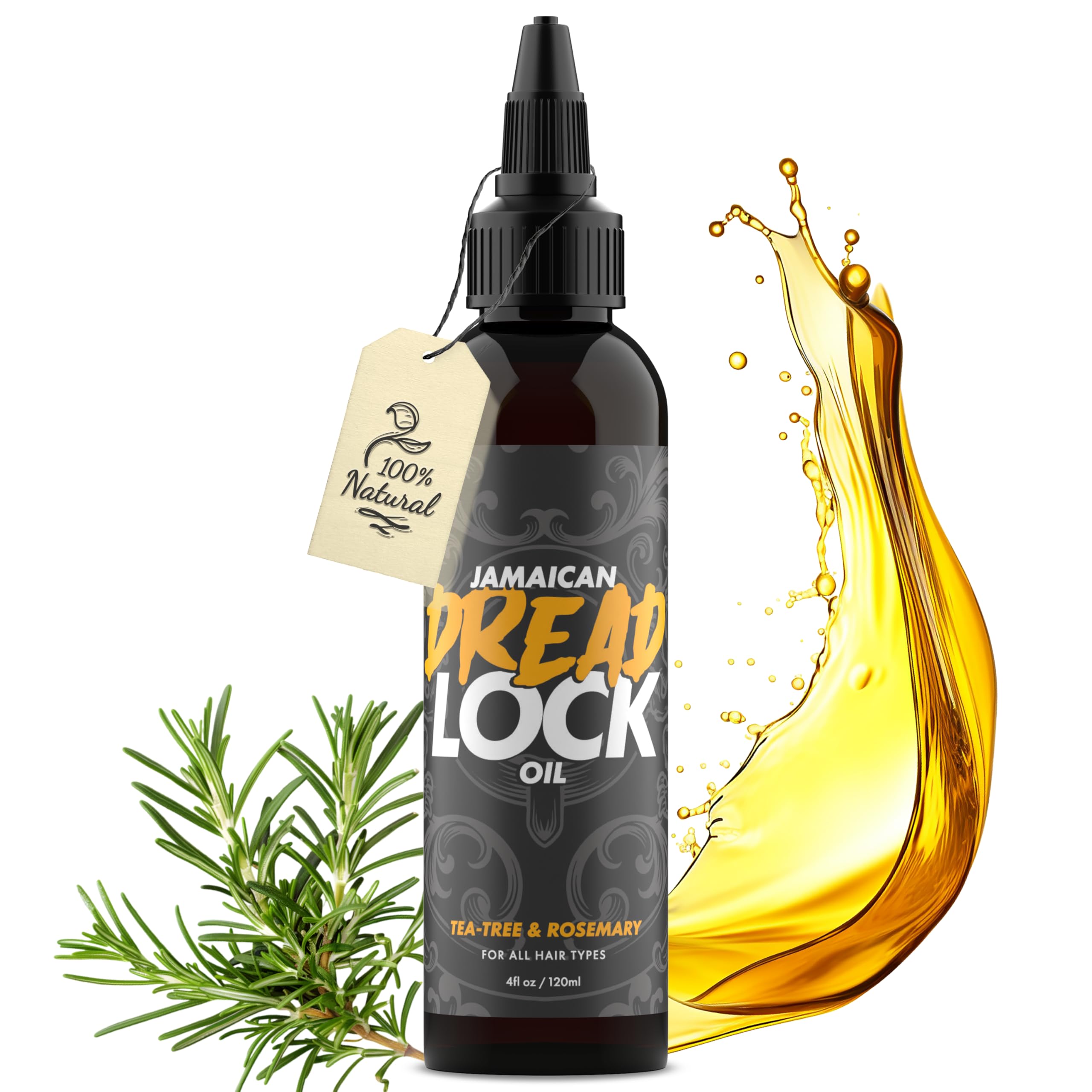Jamaican Dreadlock Oil, Tea-Tree & Rosemary, 4 fl oz, For All Hair Types