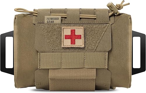 Bolsa táctica IFAK, kit de primeros auxilios FEIWOOD GEAR Rapid Tear-Away Sistema de dos piezas Bolsas médicas Bolsa de supervivencia de emergencia