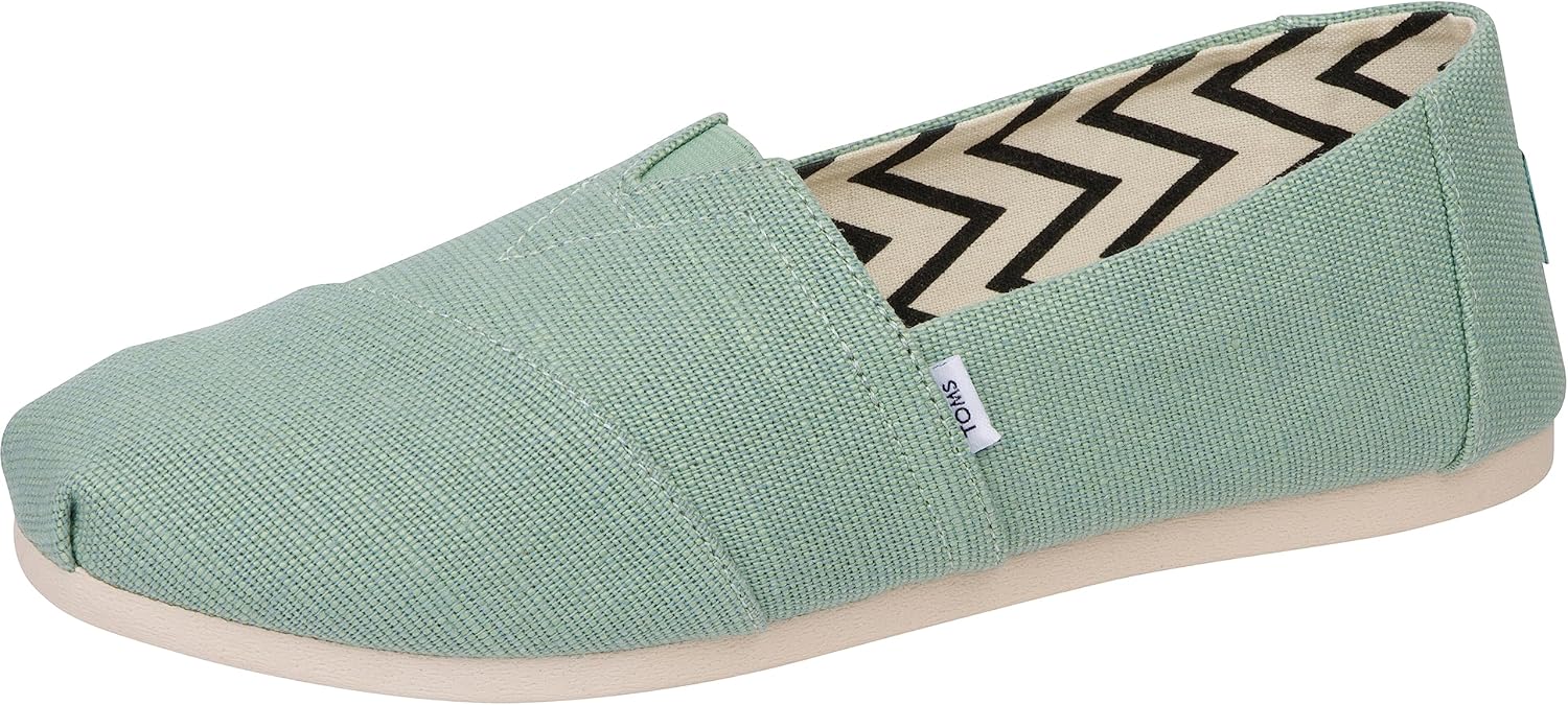 TOMS Women's Alpargata Loafer Flat, Frosty Sage Heritage Canvas, 9.5