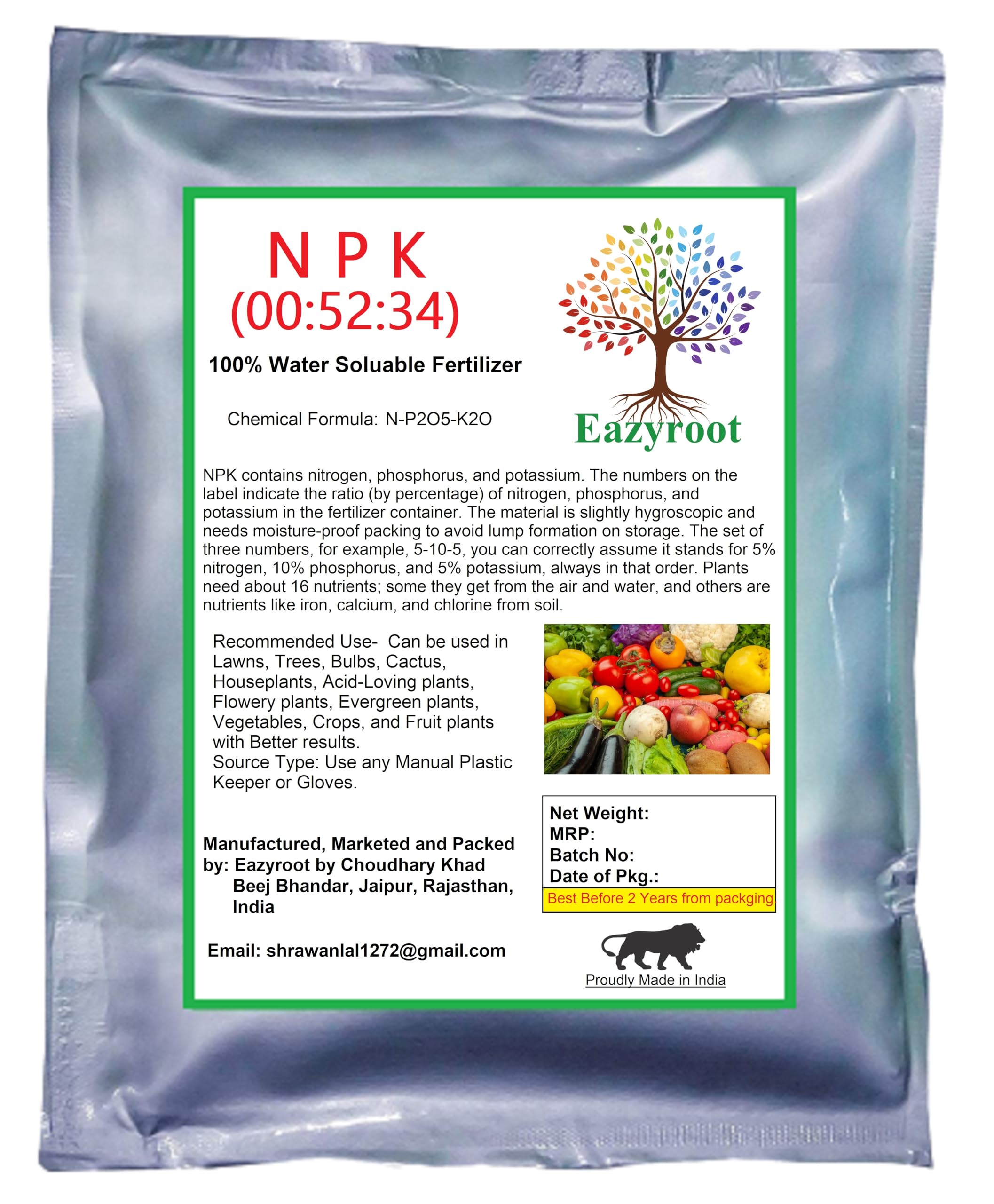 See full amazon price history chart for Eazyroot NPK 00:52:34 Plant Booster & Enhancer, Plant Food for Maximum Production, Ideal for Home, Garden and outdoor Plant Growth Care (500 gm) Eazyroot NPK 00:52:34 Plant Booster & Enhancer, Plant Food for Maximum Production, Ideal for Home, Garden and outdoor Plant Growth Care (500 gm) (B0CK5GDWLV) Amazon Price History, Amazon Price Tracker