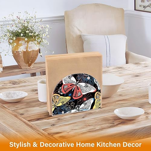 Miniatura 5 de Napkin Holder Vivid Butterfly Napkin Holders for Tables, Clear Acrylic Napkin Holders Cocktail Napkin Holder for Kitchen Restaurant Bar Home Decor 2