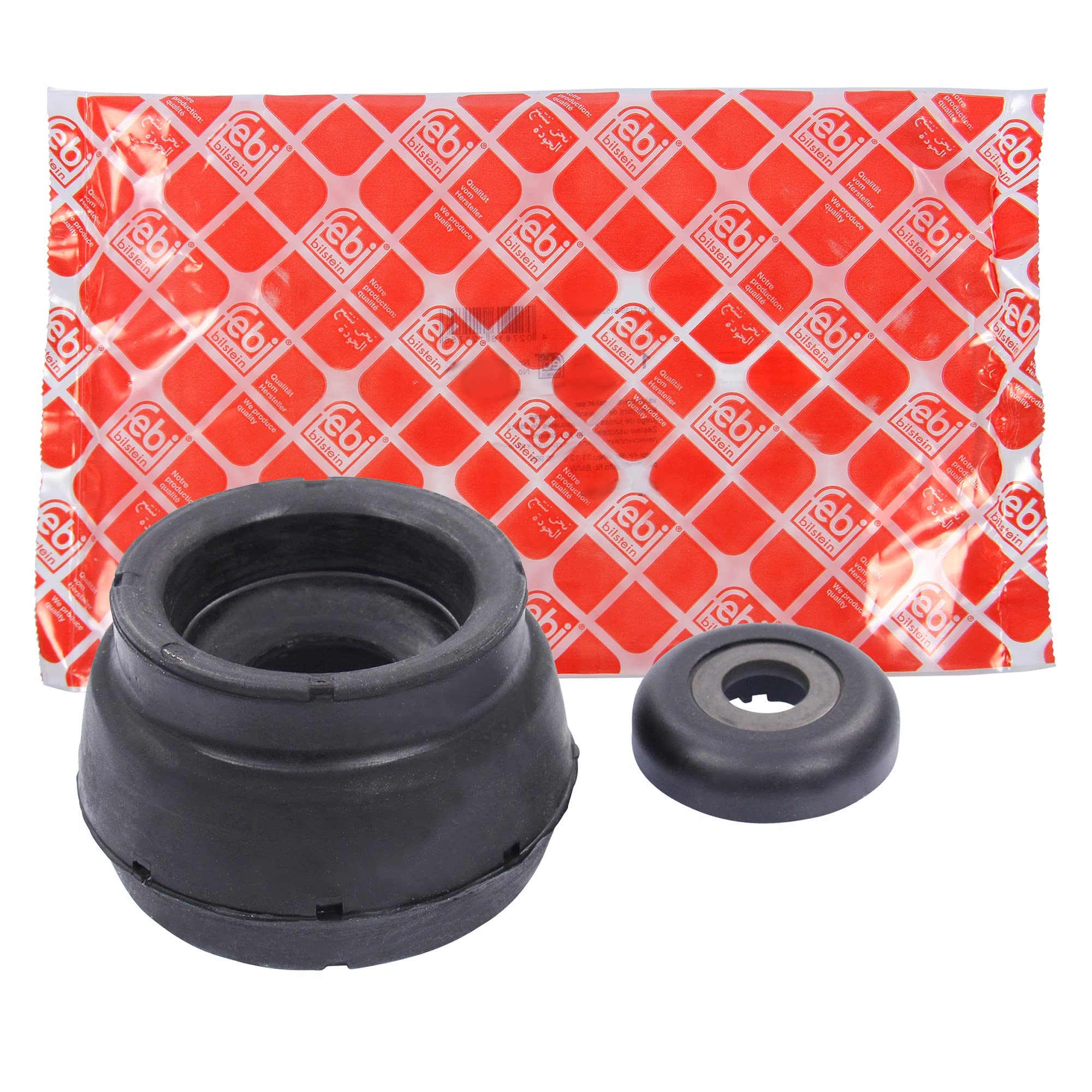 febi bilstein 39922 Strut Top Mounting Kit met kogellager en moeren, pak van één, Grijs